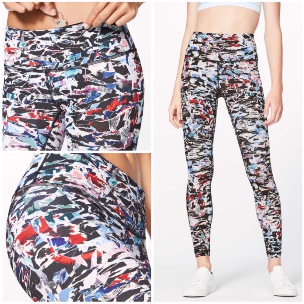 Lululemon Colorful Abstract Print Leggings